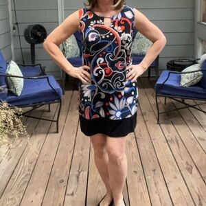 Alfani Sleeveless Dress with Floral Pattern, Size M